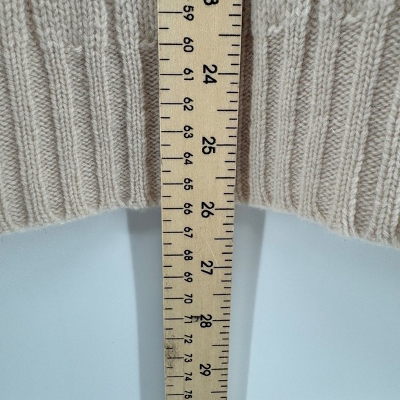 Polo Ralph Lauren Sweater Mens XL Beige 100% Lambswool Ribbed Crewneck Pony Logo - Picture 7 of 8